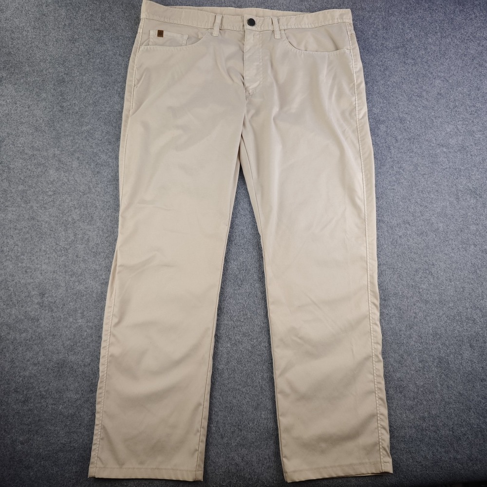 Turtleson Pants Mens 36x29 Beige / Yellow Performance Golf Chino